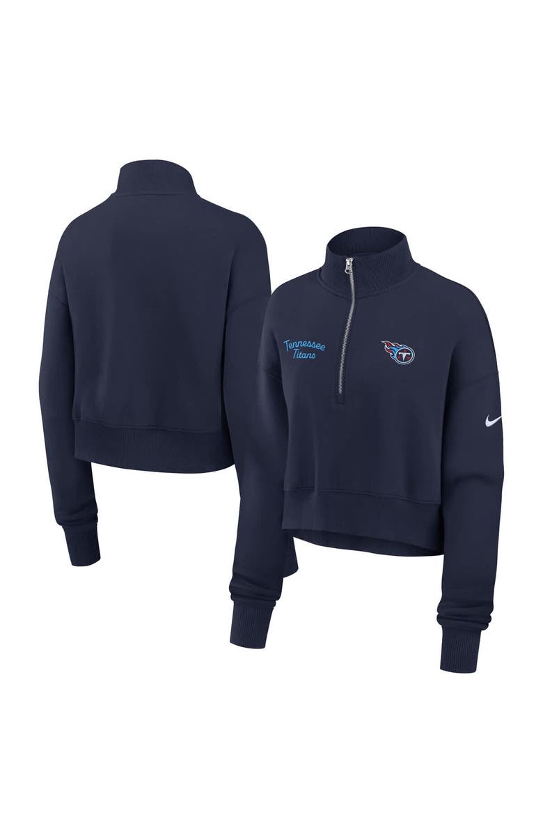 Nike Women's Nike Navy Tennessee Titans Primetime Phoenix Half-Zip Sweatshirt, Main, color, Navy