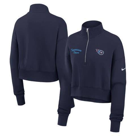 Women's Nike Navy Tennessee Titans Primetime Phoenix Half-Zip Sweatshirt