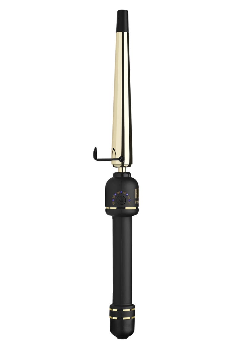 24K Gold Extended Barrel Oval Tapered Curling Wand, Main, color, 24K GOLD