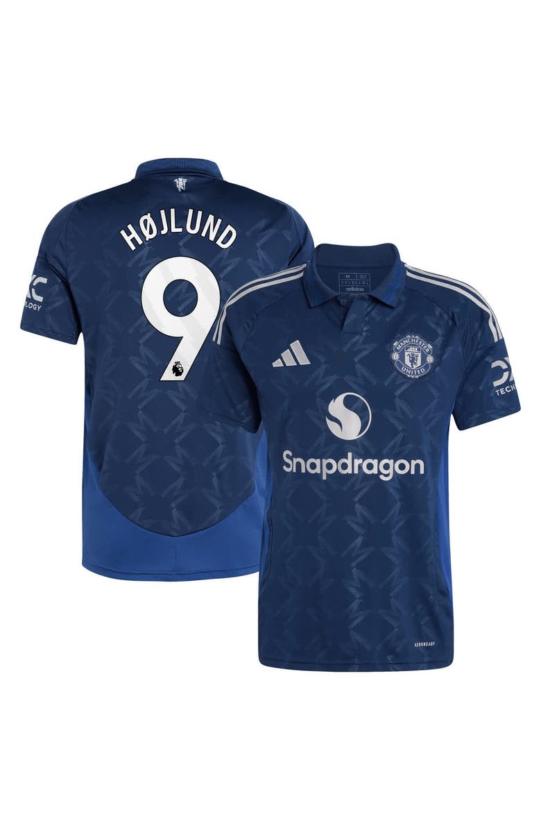 adidas Men's adidas Rasmus Højlund Navy Manchester United 2024/25 Away Replica Player Jersey, Alternate, color, 