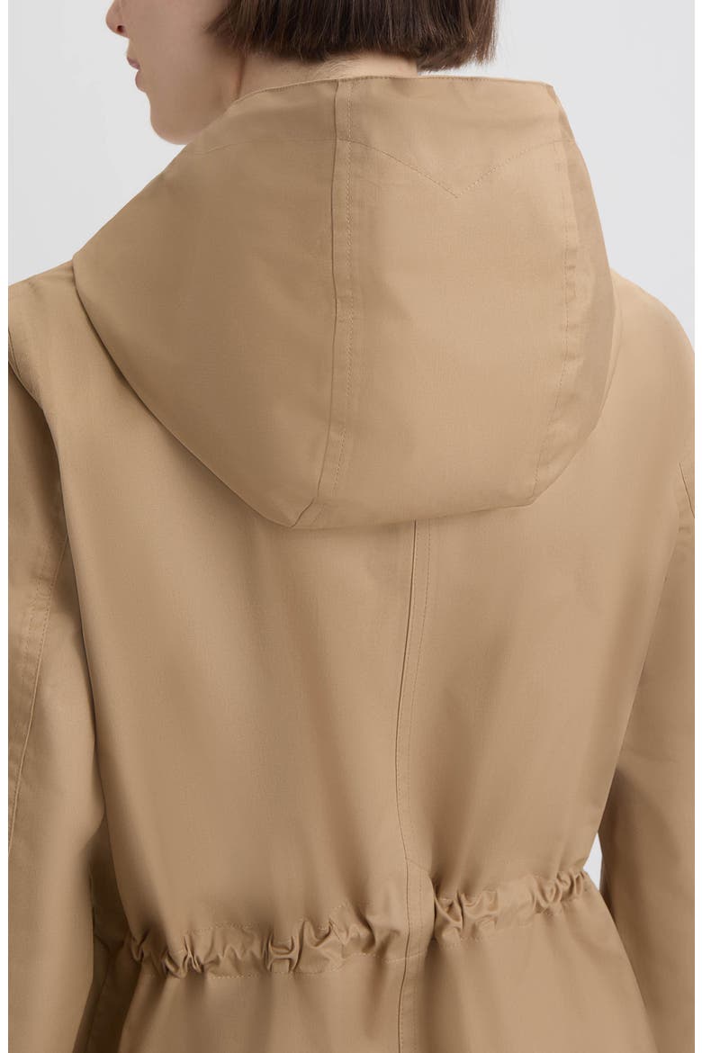 Adela Hooded Waterproof Jacket, Alternate, color, BRITISH TAN