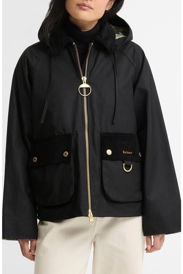 Carville Waxed Cotton Jacket, Main, color, BLACK/ ANCIENT