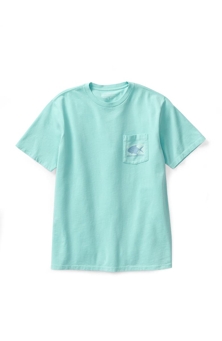 vineyard vines Big & Tall Tarpon Whale T-Shirt, Alternate, color, Aqua Haze