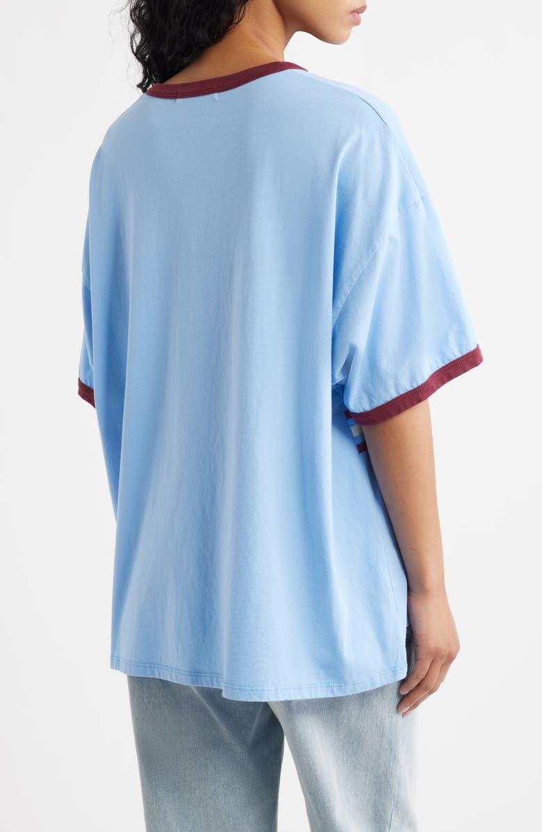 Daydreamer USA World Cup Oversized Graphic Ringer Tee, Alternate, color, Blue Bell Combo