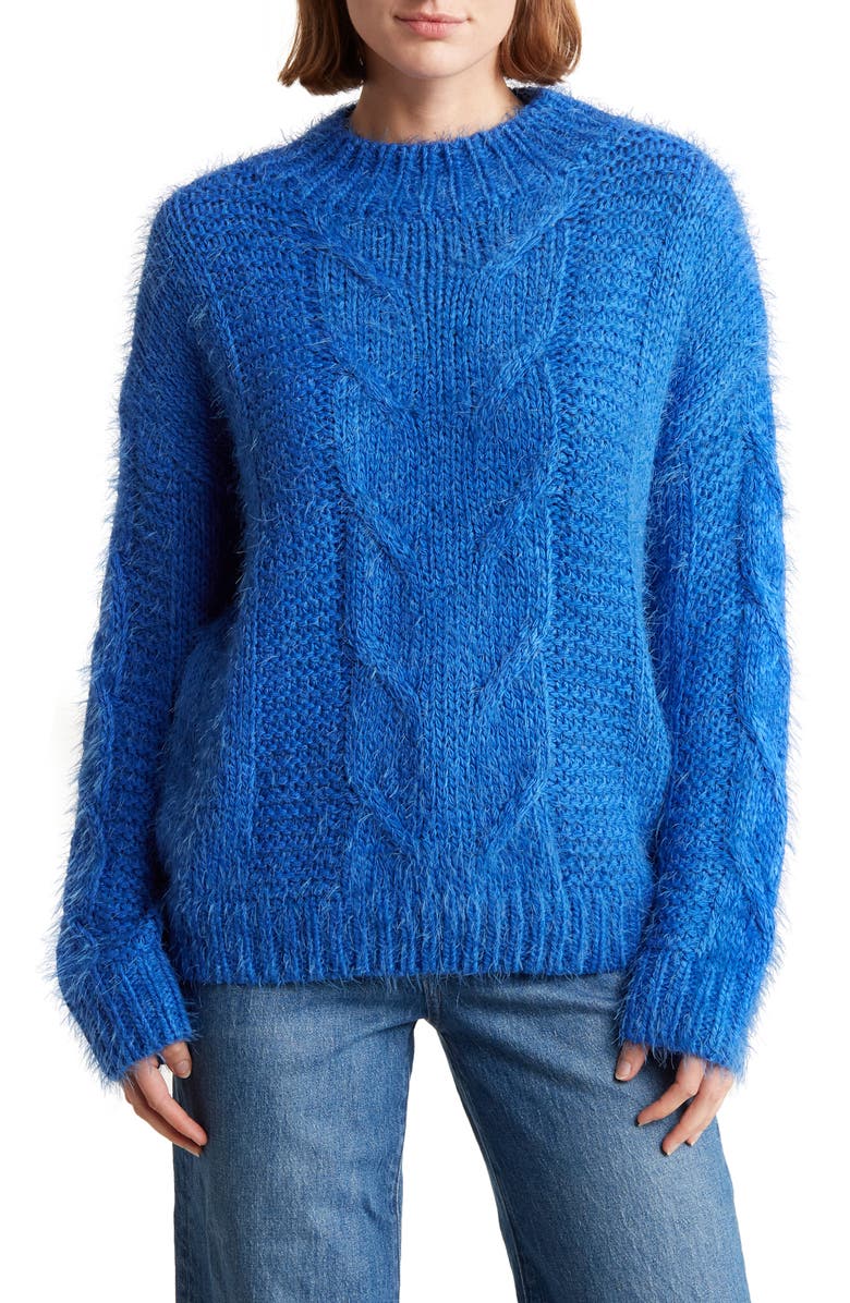 Renee C Cable Knit Pullover Sweater, Main, color, 