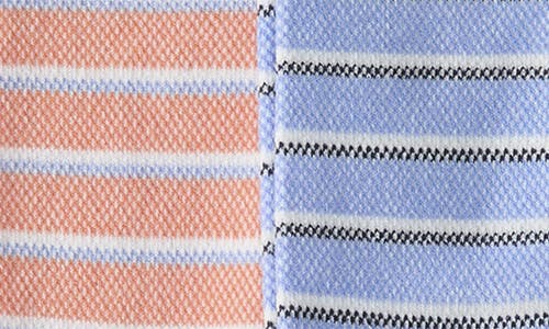 Polo Ralph Lauren Assorted 2-pack Oxford Stripe Dress Socks In Soft Blue/peach