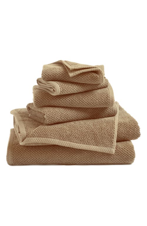 Woven & Weft Cotton 4-pack Textured Bath Towel Set In Mocha