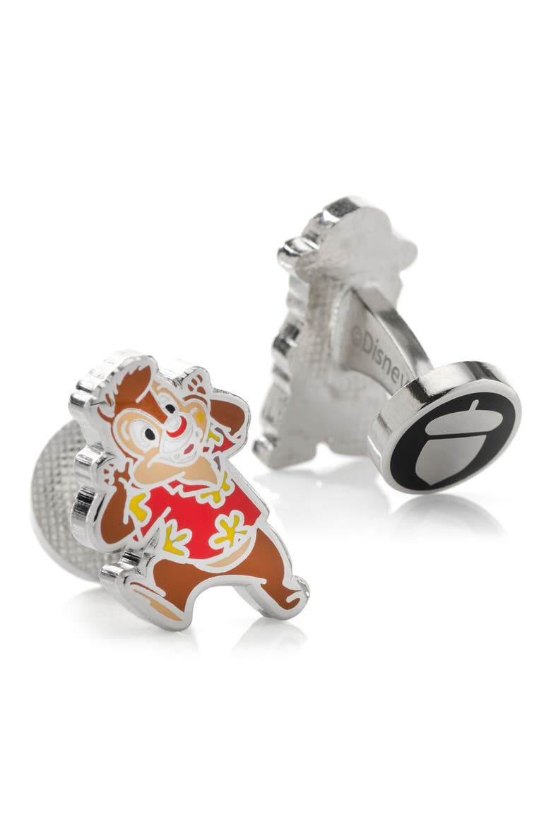 Chip & Dale Cuff Links, Alternate, color, SILVER MULTI