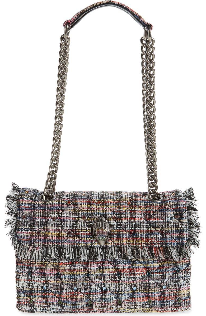 Kurt Geiger London Kensington Recycled Tweed Shoulder Bag, Main, color,