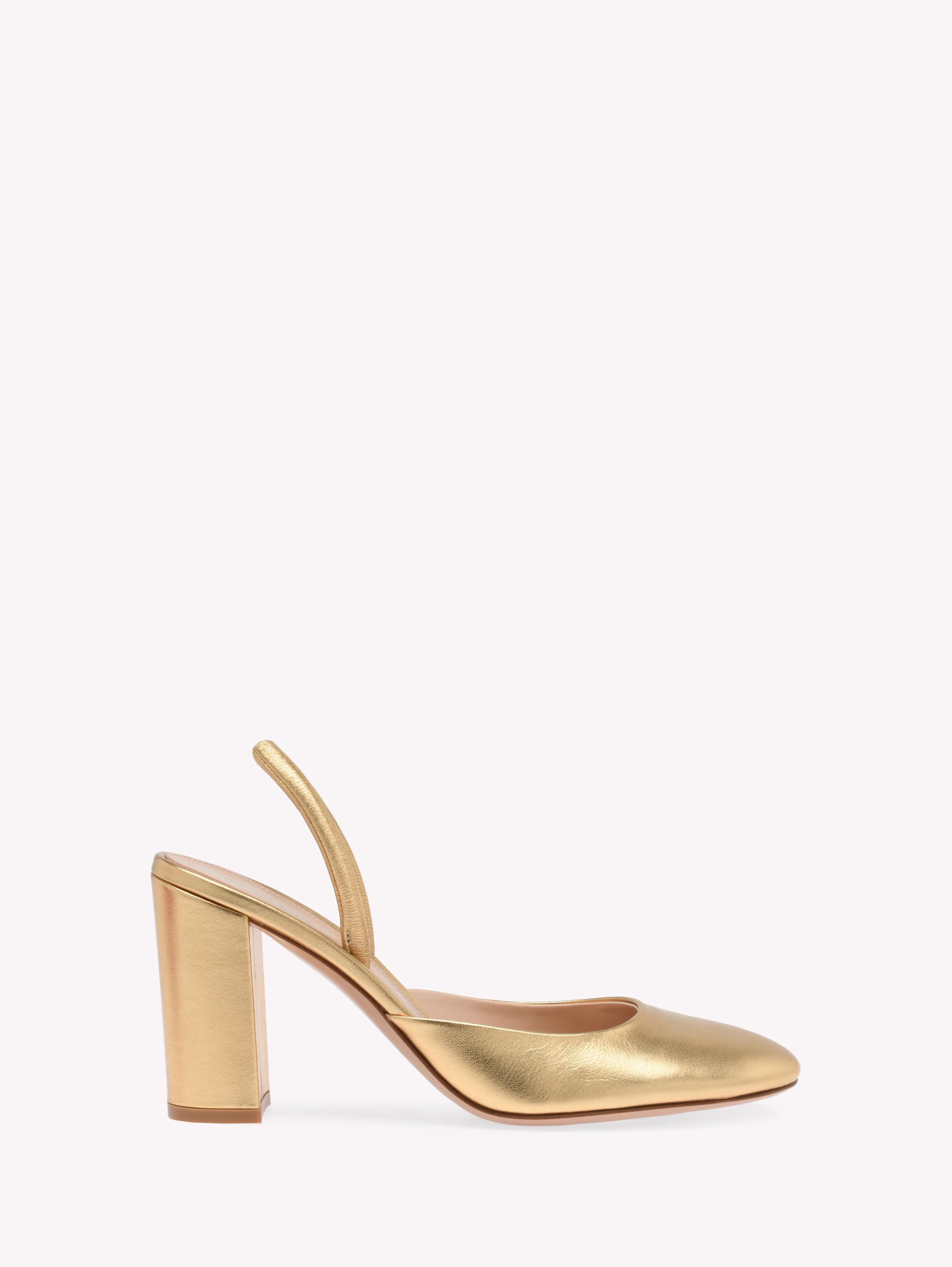 Gianvito Rossi Tivoli 85mm Leather Mules In Gold