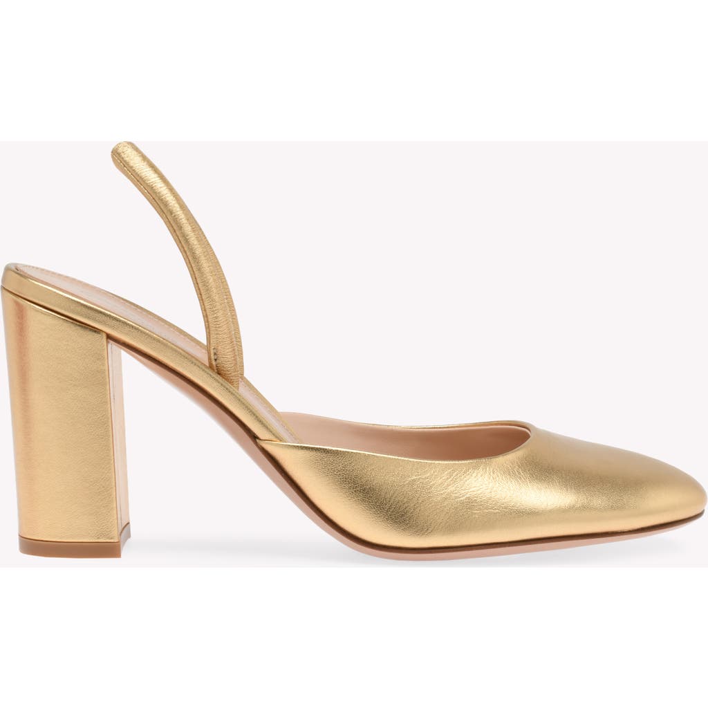 Gianvito Rossi Tivoli 85mm Leather Mules In Gold