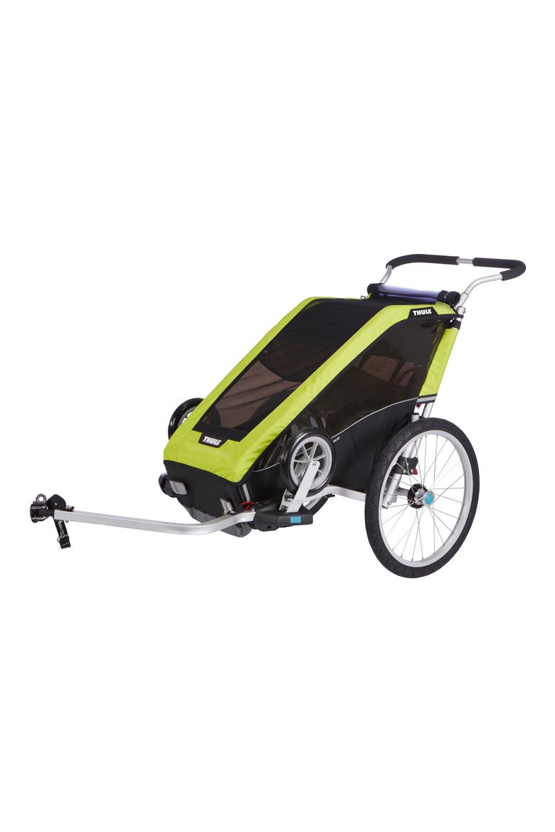 Chariot Cheetah XT 2 Multisport Cycle Trailer/Stroller, Alternate, color, CHARTREUSE