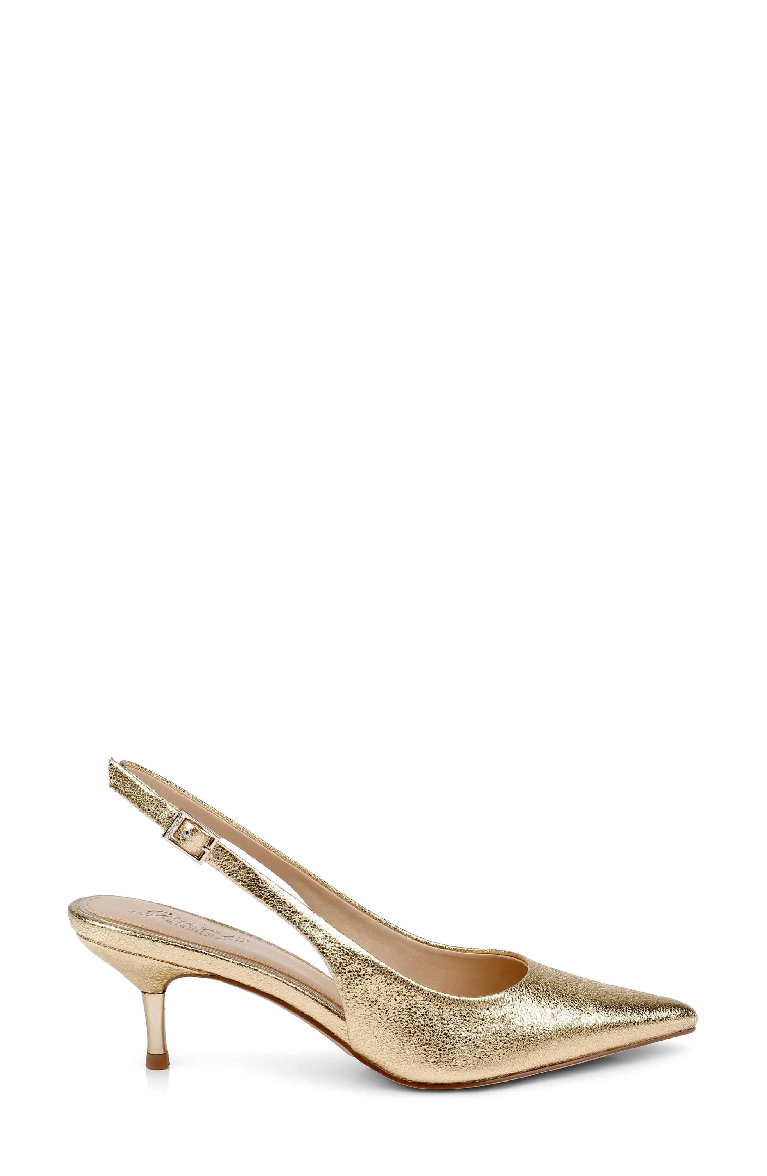 Ilana Slingback Pump, Alternate, color, GOLD TEXTILE
