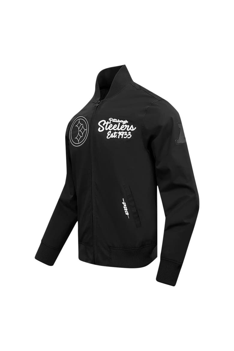 Men's Pro Standard Black Pittsburgh Steelers Paint The City Twill Full-Zip Jacket, Alternate, color, Black
