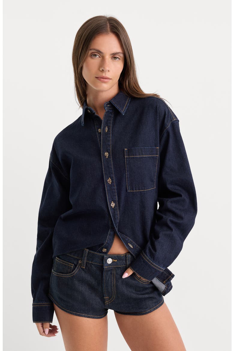 The Denim Easy Shirt, Alternate, color, INDIGO1389