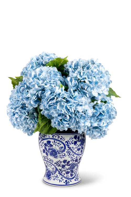 Cocobella Tinsley Realtouch Hydrangea Arrangement In Azure