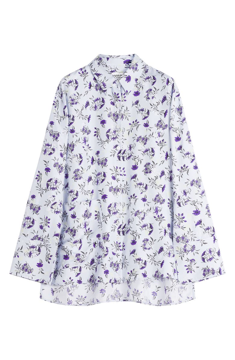 Lanvin Loose-Fit Printed Silk Shirt, Main, color, 