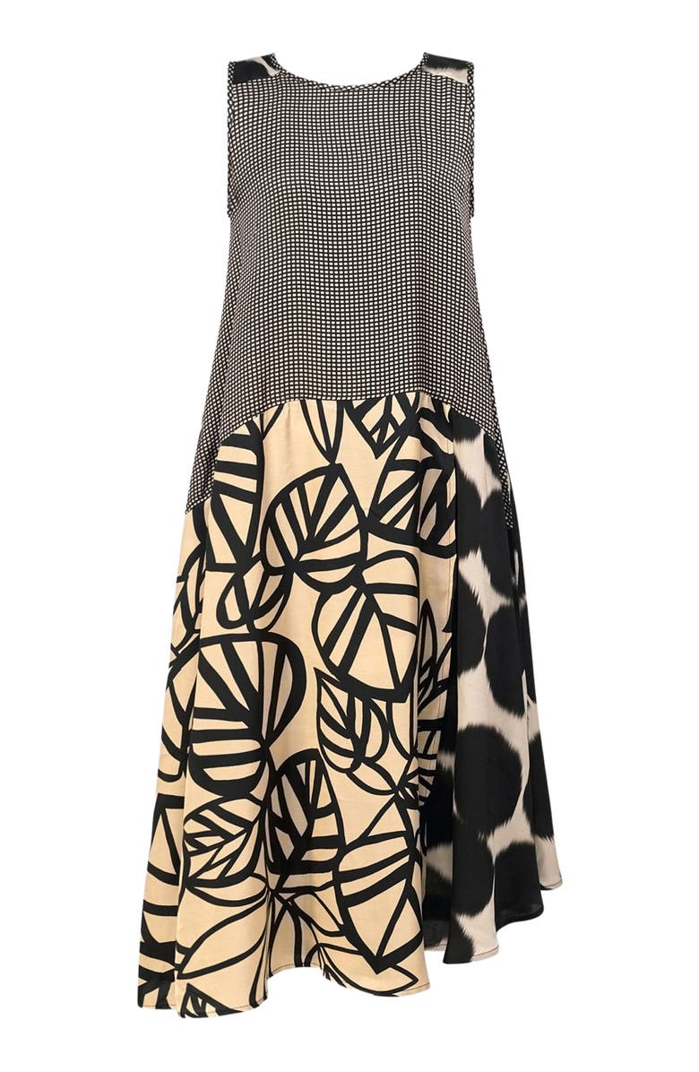 Alembika Sleeveless mixed print maxi dress, Alternate, color, 