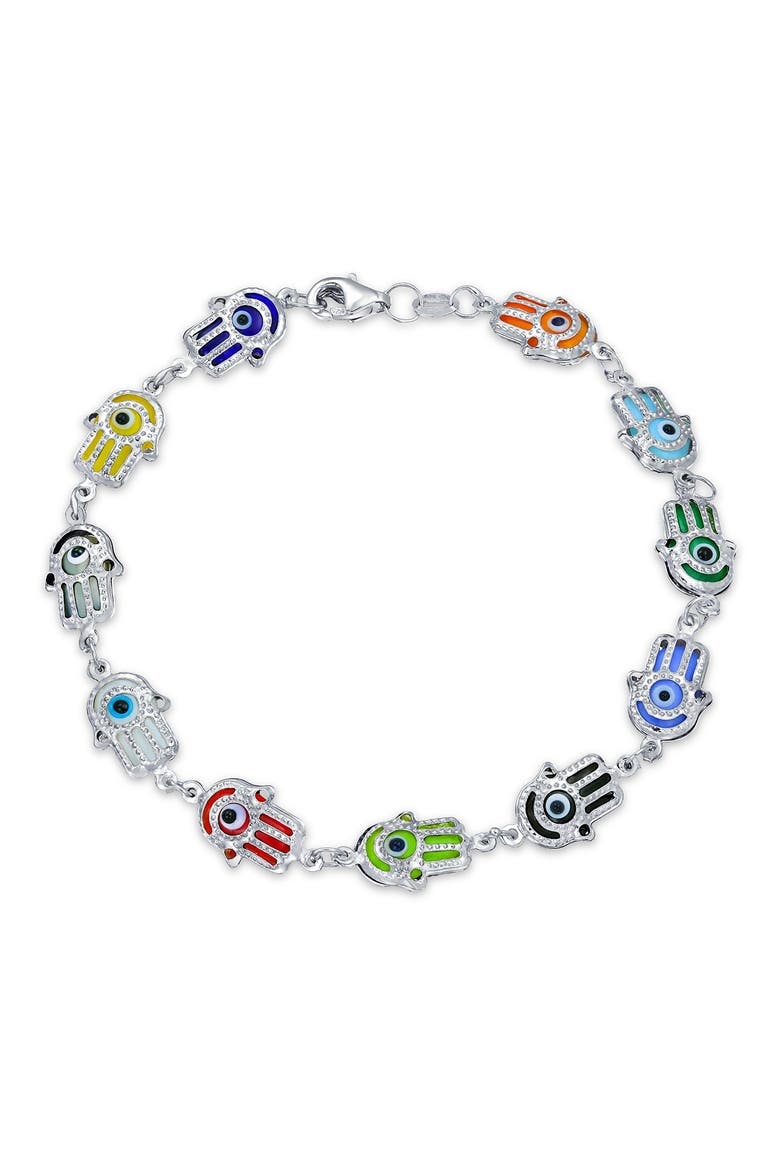 Hamsa Hand Evil Eye Bracelet, Main, color, MULTI-COLOR