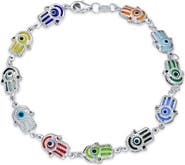 BLING JEWELRY Hamsa Hand Evil Eye Bracelet