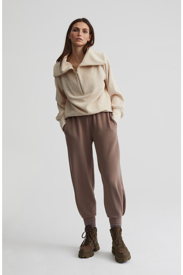Vine Ottoman Half Zip Pullover, Alternate, color, OATMEAL MARL