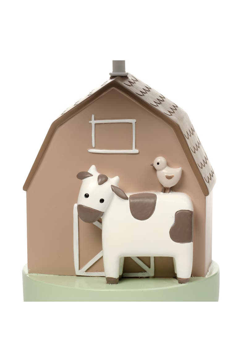 Farmyard Friends Decorative Tabletop Nursery Lamp with Shade, Alternate, color, Cream