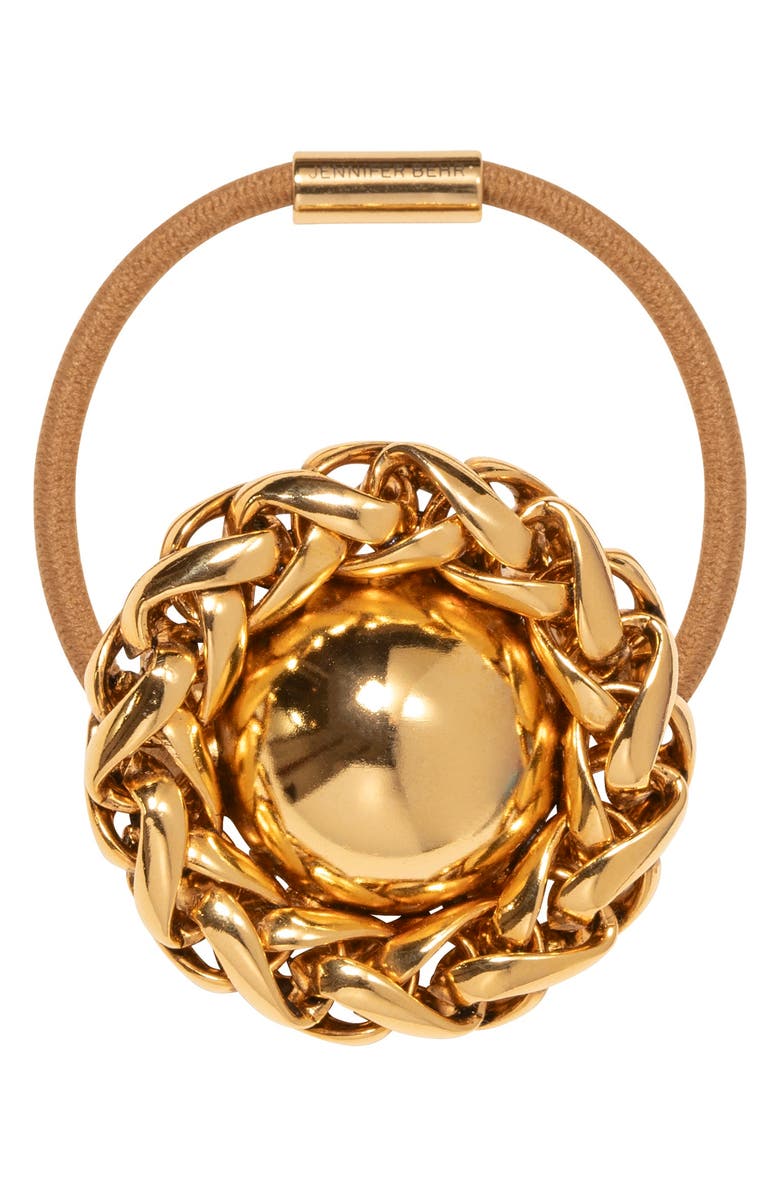 Jennifer Behr Brooke Ponytail Wrap, Main, color, Gold