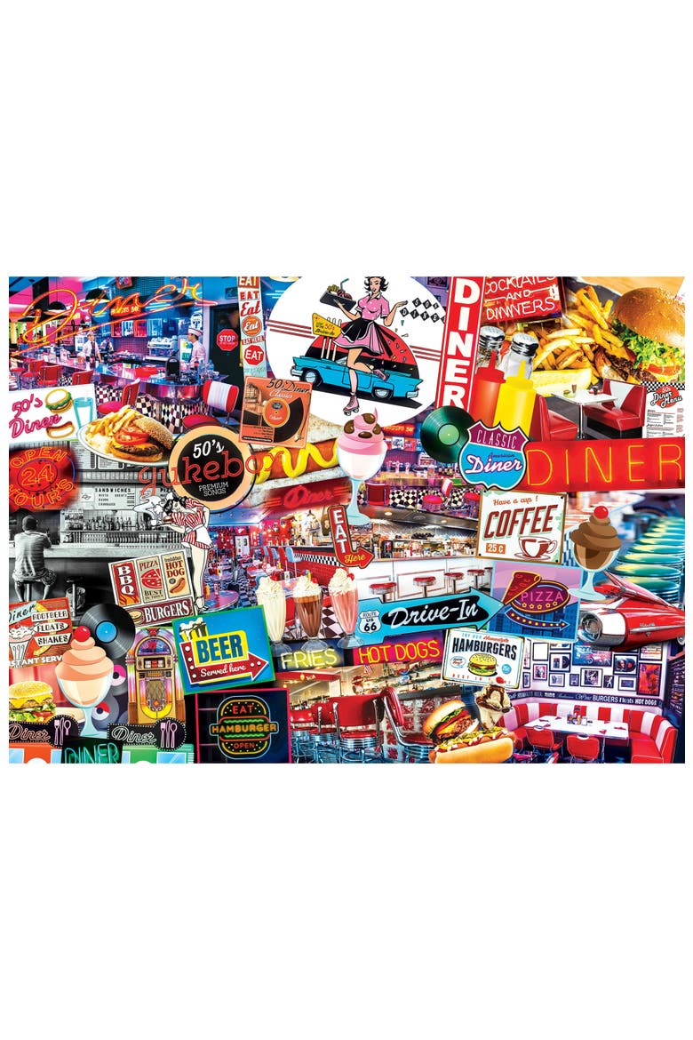 Quick Stop Diner 1000 Piece Puzzle, Alternate, color, Multicolor