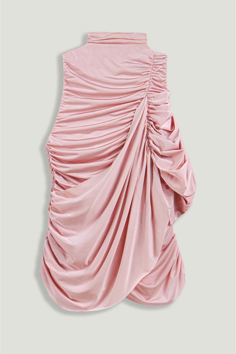 Asymmetric Sleeve Draped Blouse, Alternate, color, Pink