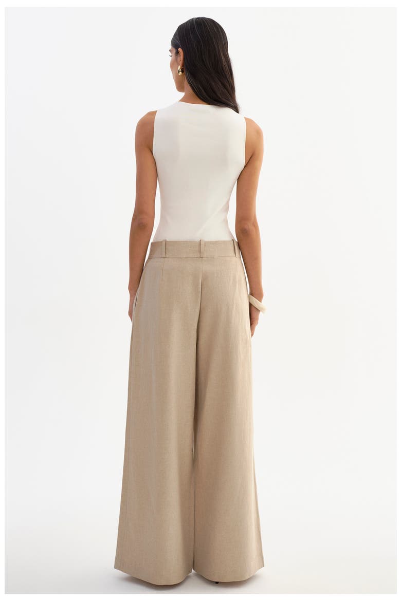 Miriam | Linen Wide Leg Pants, Alternate, color, Beige
