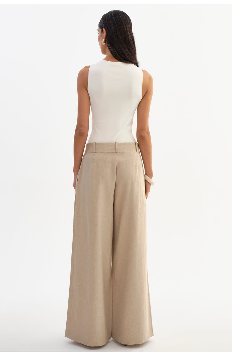 LAMARQUE Miriam | Linen Wide Leg Pants, Alternate, color, Beige