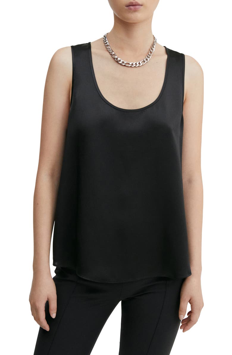 MANGO Silk Tank Top, Main, color, 