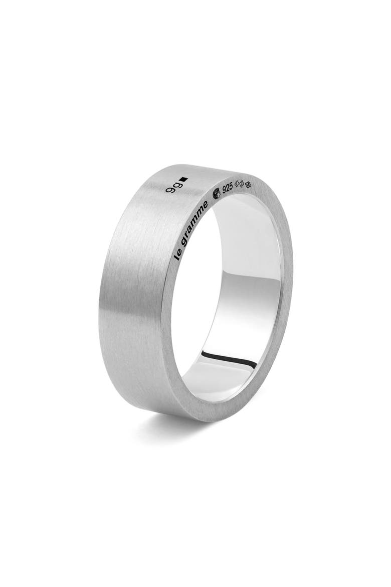Men's Ribbon 11G Brushed Sterling Silver Band Ring, Alternate, color, SILVER