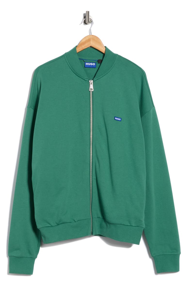 HUGO Narane Cotton Bomber Jacket, Alternate, color, Open Green