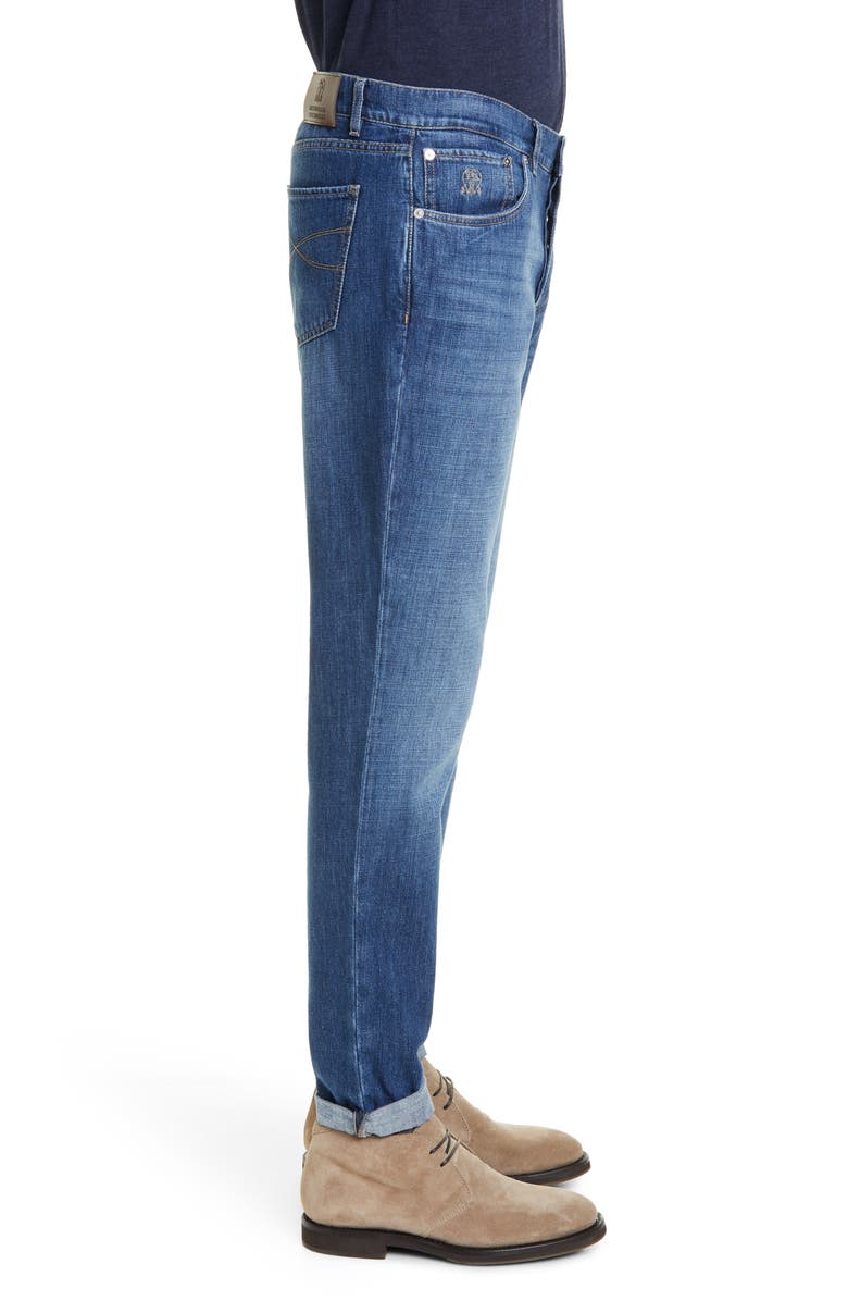 Brunello Cucinelli Slim Fit Jeans, Alternate, color, 