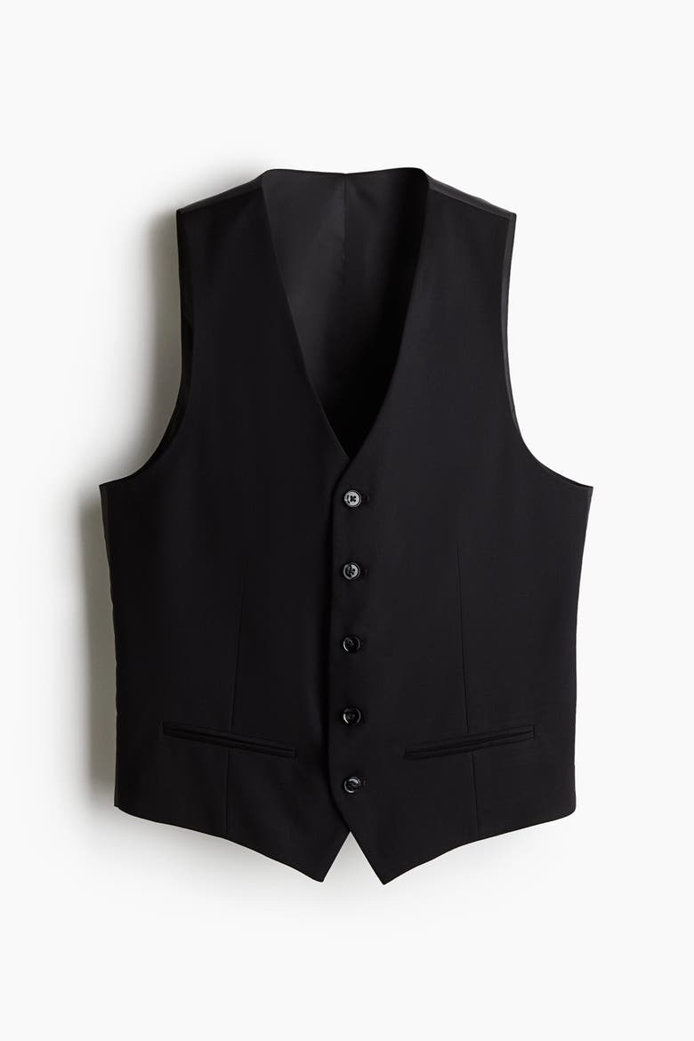 Slim-Fit Suit Vest, Alternate, color, Black