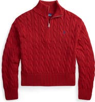 Polo Ralph Lauren Cable Stitch Quarter Zip Sweater