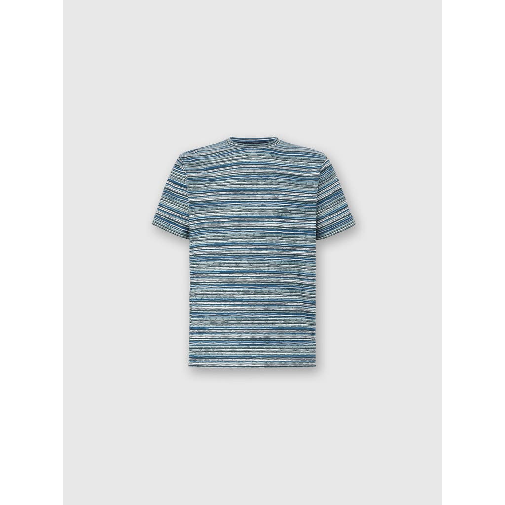 Missoni Flame-zigzag Pattern Crew-neck T-shirt In Multi