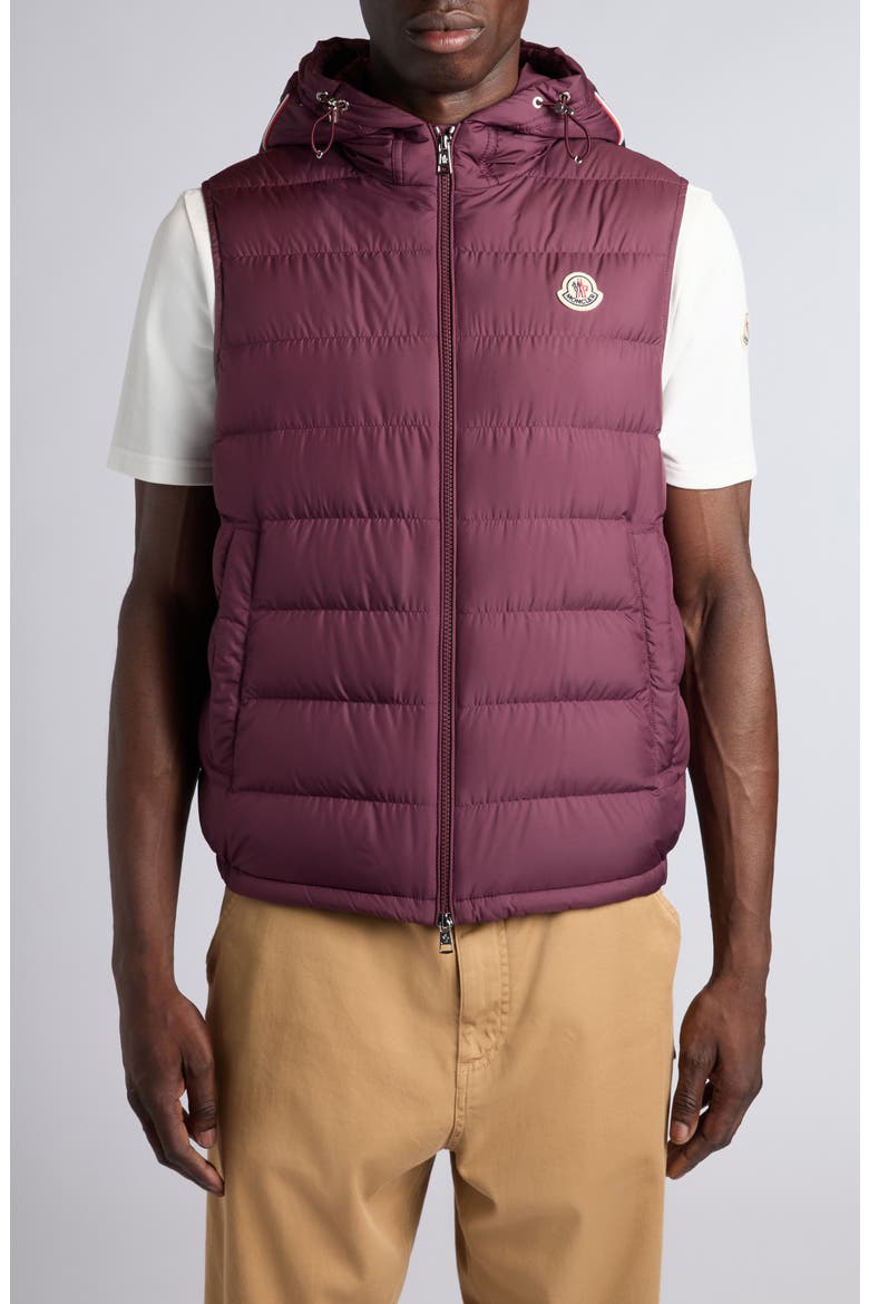 Marseillan Hooded Down Puffer Vest, Main, color, CATAWBA GRAPE