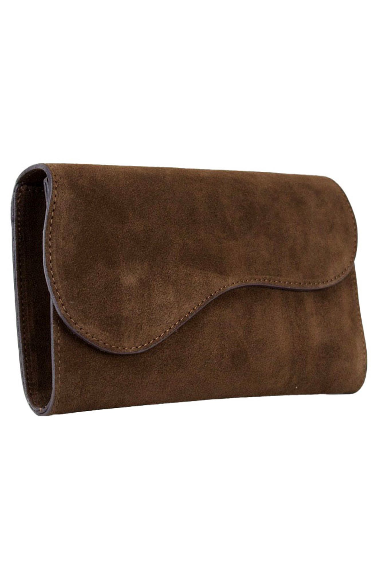 Persaman New York Dora 18 Clutch, Alternate, color, Brown