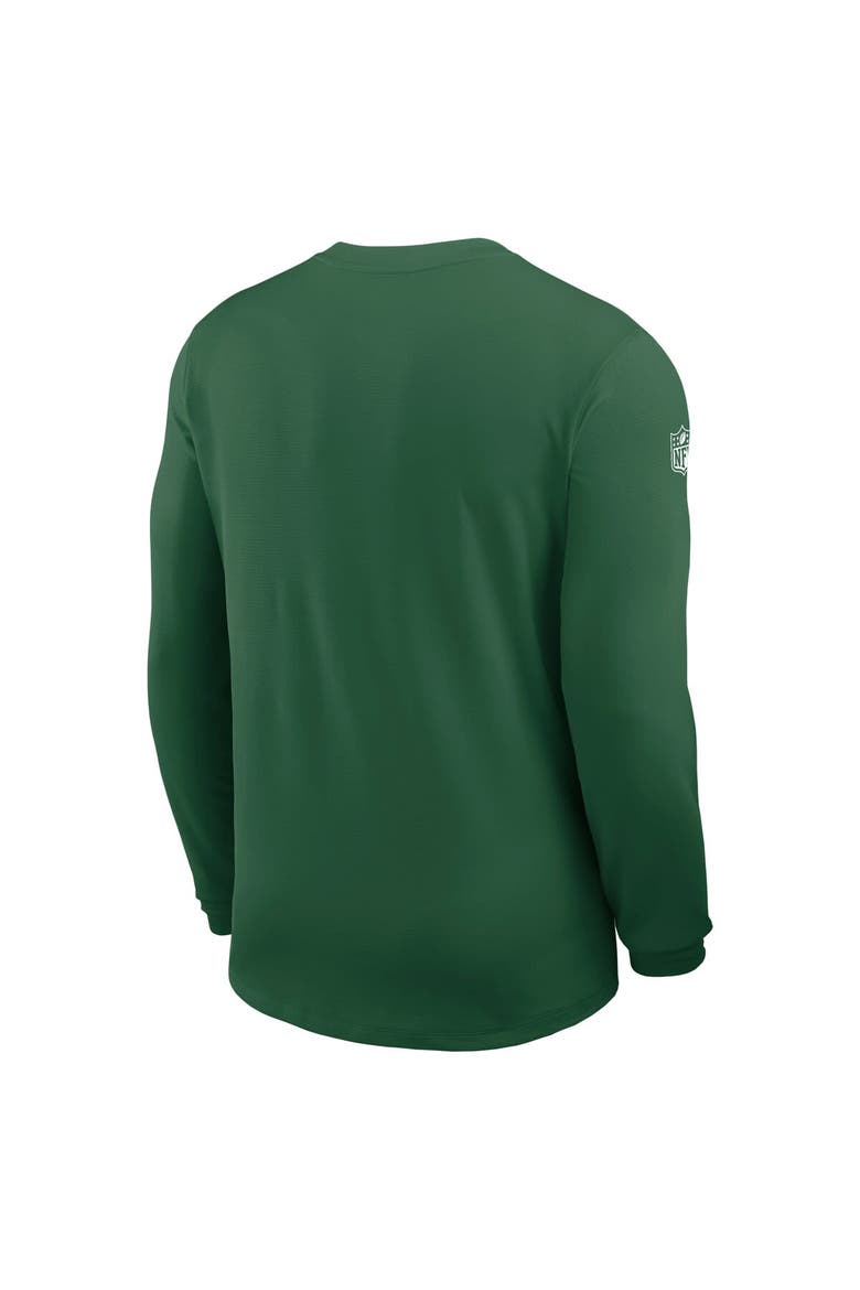Men's Nike Green New York Jets Sideline Coach UV Performance Long Sleeve T-Shirt, Alternate, color, Green