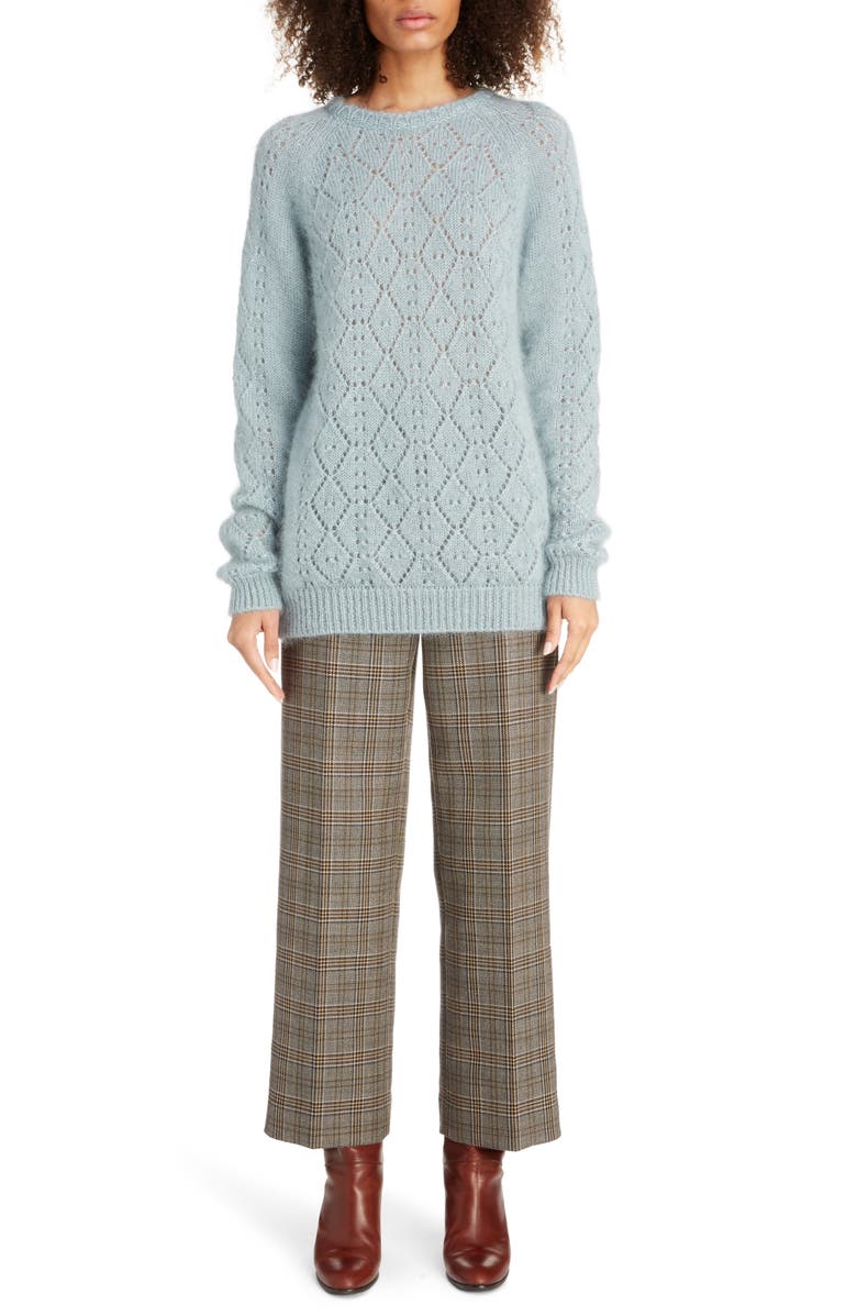 Runway Marc Jacobs Pointelle Mohair & Silk Sweater, Alternate, color, 