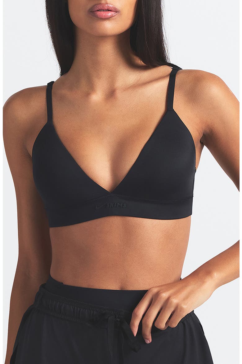 Shine Triangle Bra, Main, color, OBSIDIAN