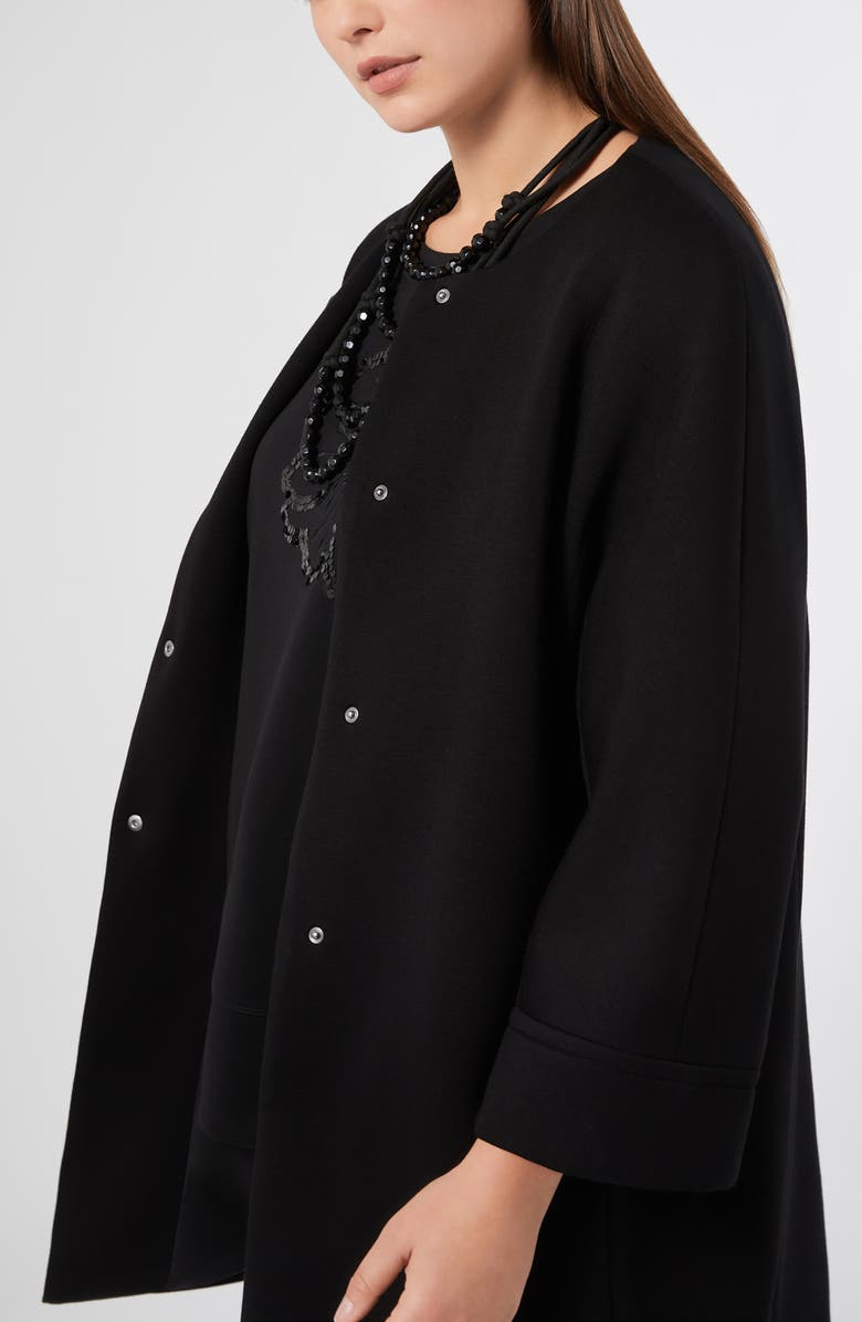 Marina Rinaldi Roen Sequin Sweatshirt, Alternate, color, Black