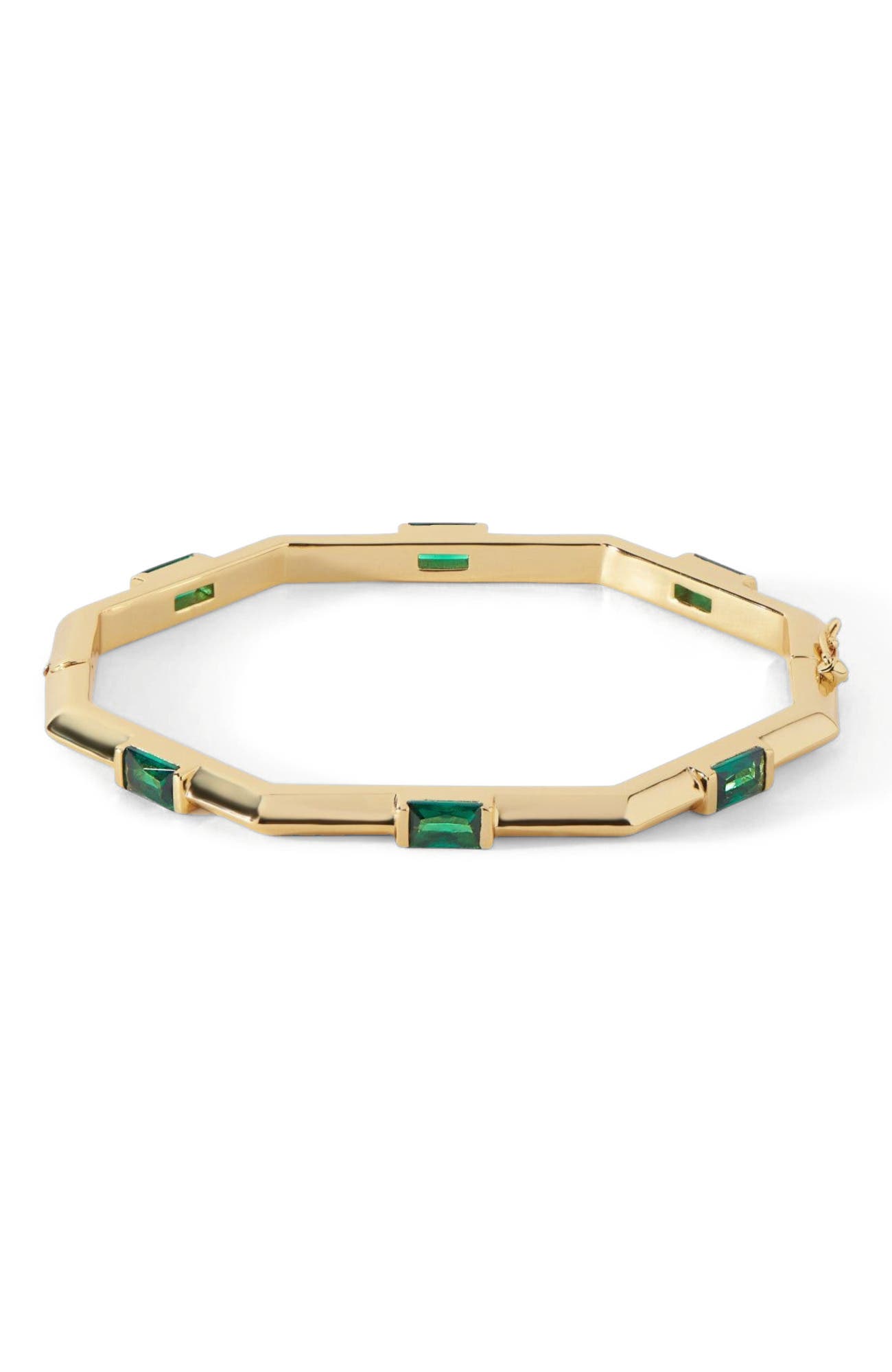 Gold/Emerald CZ