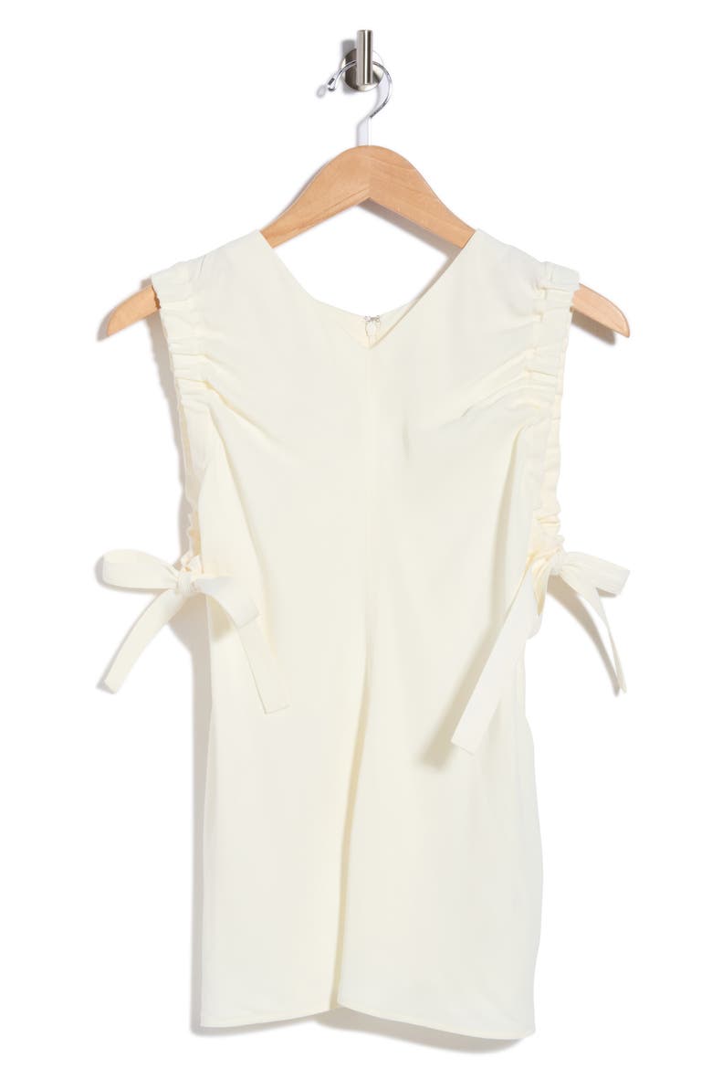 Ruched Sleeveless Shell, Main, color, IVORY