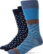 Lorenzo Uomo Assorted 3-Pack Crew Socks