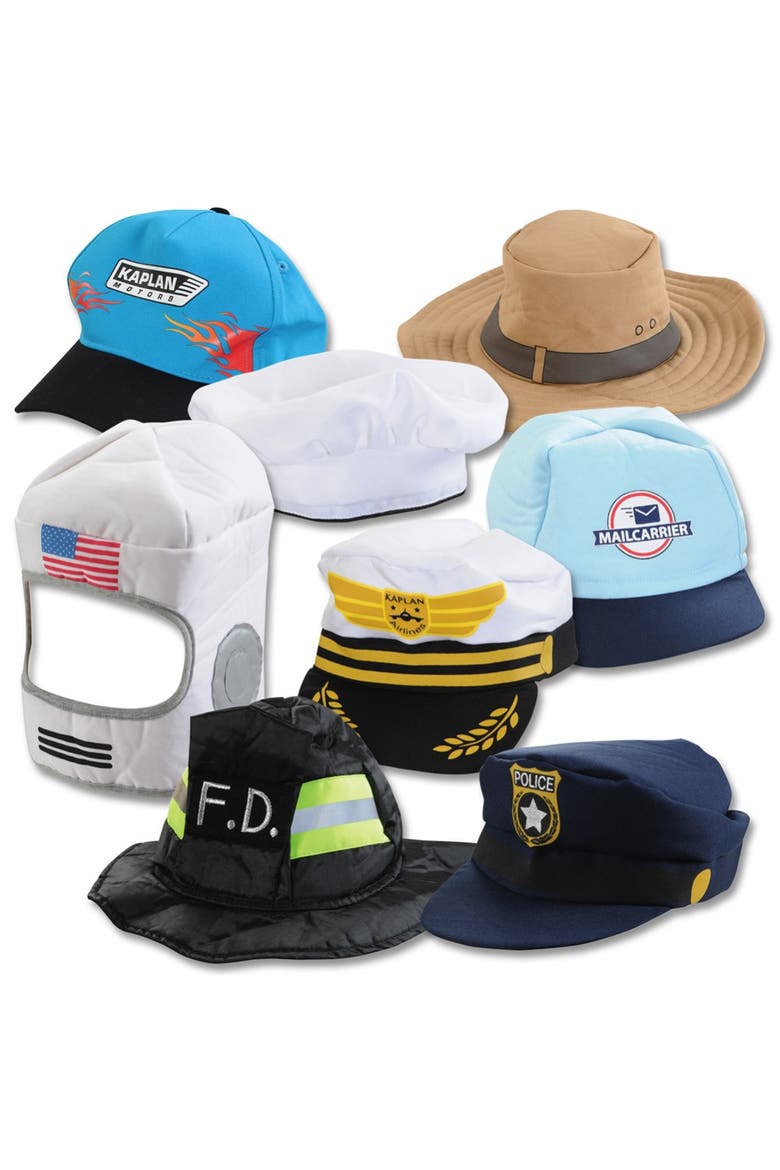 Community Helper Hat Collection - Set of 8, Main, color, Multicolored