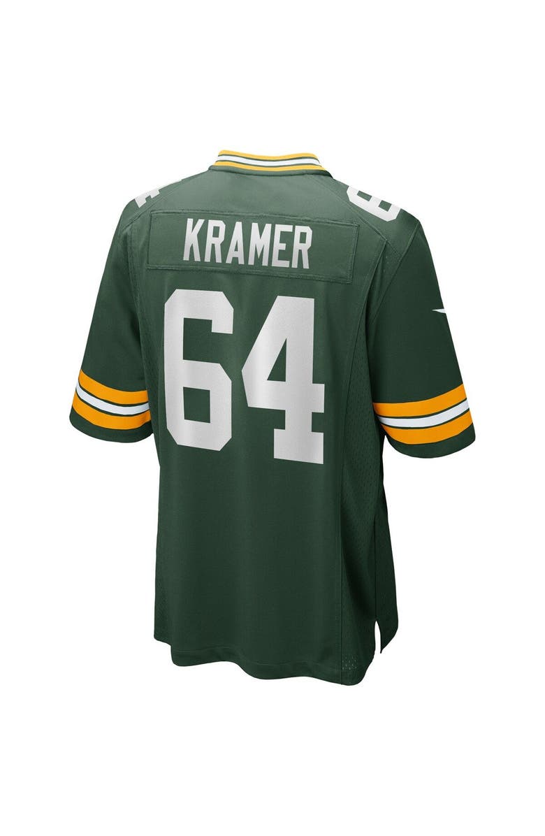 Nike Men's Nike Jerry Kramer Green Green Bay Packers Game Retired Player Jersey, Alternate, color, 