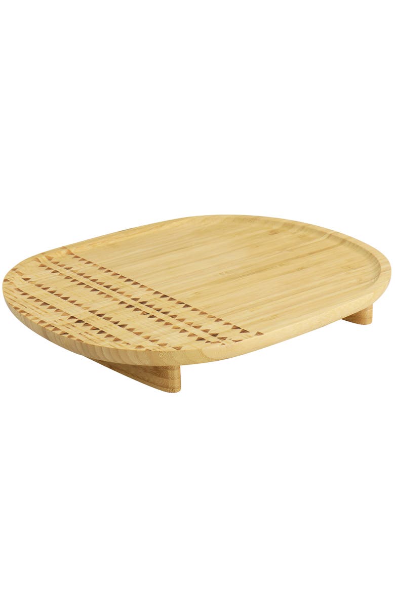 13.5 Inch Sadler Wooden Serving Tray, Main, color, Light Brown